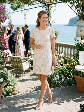 Cynthia Steffe Cream Sheath Mini Dress. Like NEW.  SIZE 8